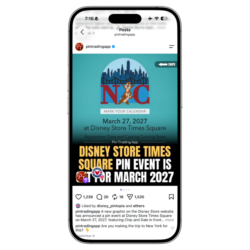 Pin Trading App post