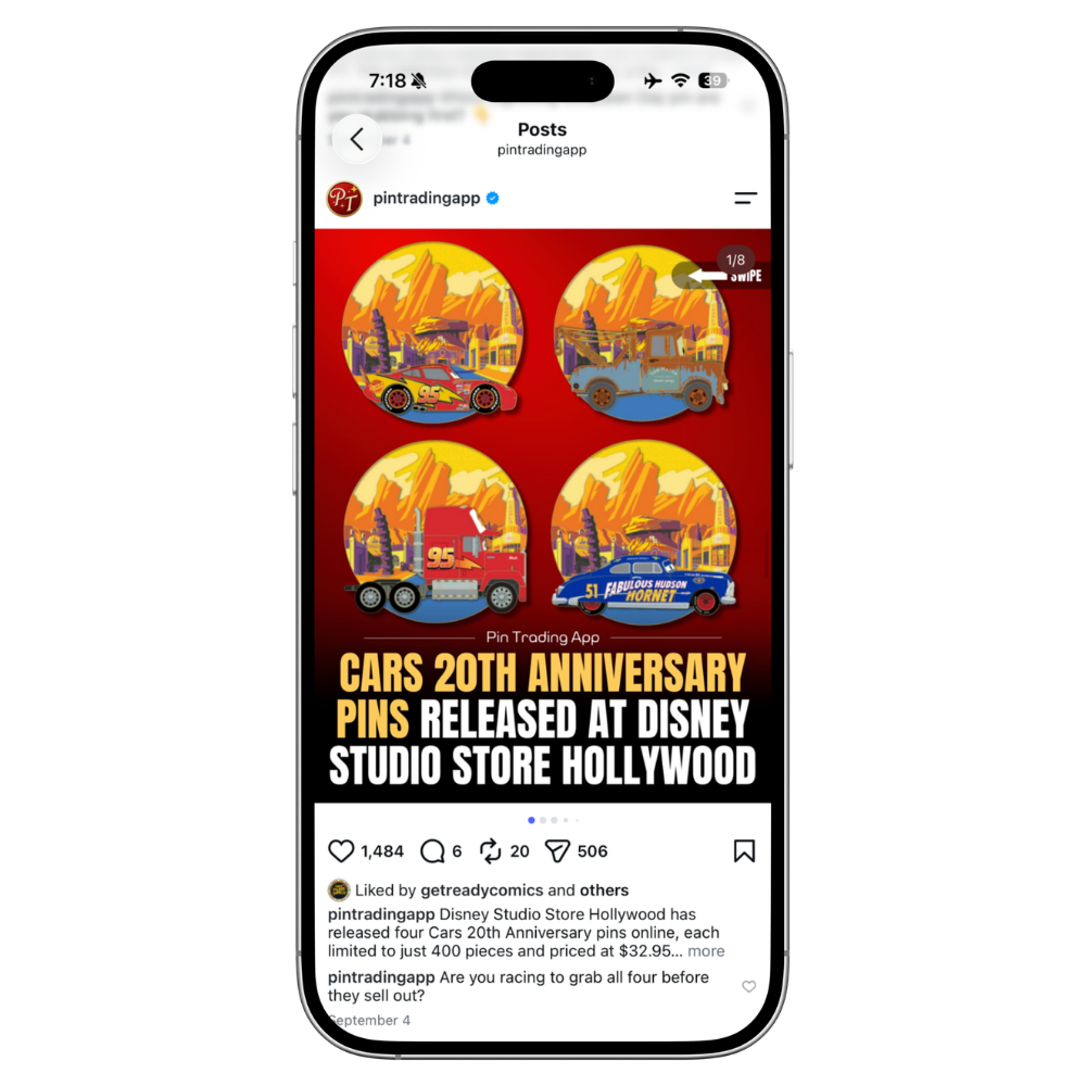 Pin Trading App post
