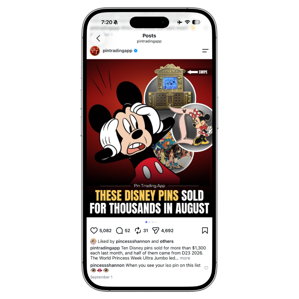 Pin Trading App post